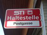 (136'805) - STI-Haltestelle - Wattenwil, Postgasse - am 22. November 2011