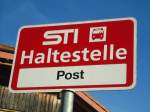 STI Thun/284493/136815---sti-haltestelle---blumenstein-post (136'815) - STI-Haltestelle - Blumenstein, Post - am 22. November 2011