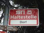 STI Thun/286493/138480---sti-haltestelle---wimmis-dorf (138'480) - STI-Haltestelle - Wimmis, Dorf - am 6. April 2012