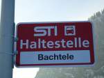 STI Thun/298462/143209---sti-haltestelle---wimmis-bachtele (143'209) - STI-Haltestelle - Wimmis, Bachtele - am 17. Februar 2013