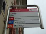 (143'839) - TRAVYS-Haltestelle - Orbe, gare - am 27. April 2013