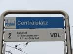 VBL Luzern/323470/148973---vbl-haltestelle---emmenbrcke-centralplatz (148'973) - VBL-Haltestelle - Emmenbrcke, Centralplatz - am 16. Februar 2014