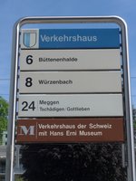 (171'268) - VBL-Haltestelle - Luzern, Verkehrshaus - am 22. Mai 2016