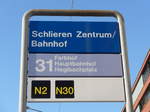 (176'923) - VBZ-Haltestelle - Schlieren, Zentrum/Bahnhof - am 6. Dezember 2016