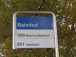 VZO Gruningen/717407/221806---vzo-haltestelle---baeretswil-bahnhof (221'806) - VZO-Haltestelle - Bretswil, Bahnhof - am 12. Oktober 2020