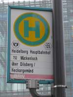 (156'529) - Bus-Haltestelle - Heidelberg, Hauptbahnhof - am 16. November 2014