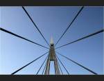Fu�g�ngersteg in Waiblinen, Blick nach oben.