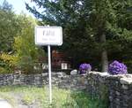 (267'778) - Ortstafel von Fld (Gde. Binn) und Blumen am 6. Oktober 2024 in Binn