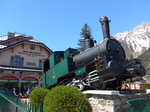 (170'355) - CM-Dampflokomotive - Nr. 8 - am 5. Mai 2016 beim Bahnhof Chamonix Mer de Glace