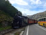 Dampflokomotiven/676949/209790---dfb-dampfzug---nr-4 (209'790) - DFB-Dampfzug - Nr. 4 - am 22. September 2019 bei Oberwald