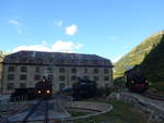 Dampflokomotiven/712481/220014---dfb-dampflokomotiven---nr-1 (220'014) - DFB-Dampflokomotiven - Nr. 1, 9 + 704 - am 22. August 2020 in Gletsch