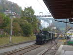 Dampflokomotiven/718422/221961---dvzo-dampflokomotive---nr-2 (221'961) - DVZO-Dampflokomotive - Nr. 2 - am 18. Oktober 2020 im Bahnhof Bretswil