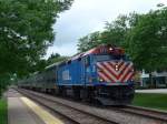 (152'655) - Metra-Lokomotive - Nr. 121 - am 12. Juli 2014 im Bahnhof Lake Forest