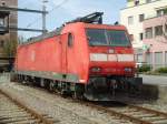 Elektrische Lokomotiven/267936/133197---db-lokomotive---185134-4-- (133'197) - DB-Lokomotive - 185'134-4 - am 3. April 2011 im Bahnhof Spiez