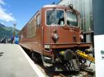 (145'571) - BLS-Lokomotive - Nr. 163 - am 30. Juni 2013 in Frutigen (100 Jahre BLS)