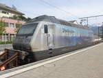 (216'143) - BLS-Lokomotive - Nr. 016 - am 16. April 2020 im Bahnhof Spiez