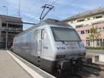 Elektrische Lokomotiven/697289/216144---bls-lokomotive---nr-016 (216'144) - BLS-Lokomotive - Nr. 016 - am 16. April 2020 im Bahnhof Spiez