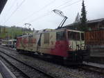 Elektrische Lokomotiven/721225/222705---mob-lokomotive---nr-6006 (222'705) - MOB-Lokomotive - Nr. 6006 - am 26. Oktober 2020 im Bahnhof Lenk