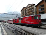 (235'505) - MGB-Lokomotive - Nr. 55 - am 8. Mai 2022 im Bahnhof Andermatt