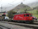 Elektrische Lokomotiven/788755/240326---mgb-lokomotive---nr-81 (240'326) - MGB-Lokomotive - Nr. 81 - am 25. September 2022 im Bahnhof Realp