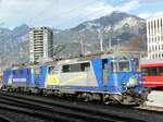 (246'540) - WRS-Lokomotive - Nr. 504 - am 24. Februar 2023 im Bahnhof Landquart