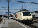 (248'139) - SBB-Lokomotive - Nr. 460'019-3 - am 6. April 2023 im Bahnhof Romanshorn