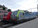 (259'673) - BLS-Lokomotive - Nr. 404 - am 26. Februar 2024 im Bahnhof Spiez