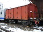 Guterwagen/832911/257252---bls-gueterwagen---nr-236-6 (257'252) - BLS-Gterwagen - Nr. 236-6 - am 27. November 2023 im alten Bahnhof Frutigen