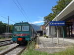 (182'269) - FS-Pendelzug - Nr. 582-060 - am 24. Juli 2017 im Bahnhof Chiavenna