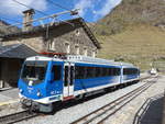 (185'240) - FGC-Pendelzug - Nr. A5.2 - am 26. September 2017 im Bahnhof Nria