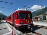 (238'407) - MGB-Pendelzug - Nr. 1716 - (ex RhB Nr. 1716) am 24. Juli 2022 im Bahnhof Ulrichen