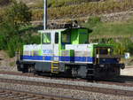 (198'278) - BLS-Rangierlokomotive - Nr. 091-6 - am 14. Oktober 2018 im Bahnhof Ausserberg