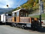 (241'199) - RhB-Rangierlokomotive - Nr. 161 - am 13. Oktober 2022 im Bahnhof Poschiavo