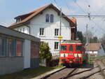 Triebwagen/655662/203743---cj-triebwagen---nr-101 (203'743) - CJ-Triebwagen - Nr. 101 - am 15. April 2019 im Bahnhof Bonfol