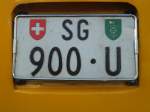 (141'607) - Schweizer Autonummer - SG 900 U - am 15. September 2012 in Chur, Waffenplatz
