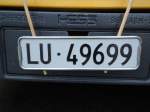 (142'009) - Autonummer aus der Schweiz - LU 49'699 - am 21. Oktober 2012 in Flamatt, Bernstrasse