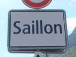 (179'956) - Ortstafel von Saillon am 30.