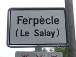 (181'834) - Ortstafel von Ferpcle (Le Salay) am 9. Juli 2017