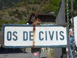 (185'513) - Ortstafel von Os de Civis am 28.