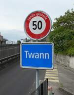 (186'463) - Ortstafel am 28. April 2026 in Twann