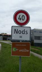 (286'487) - Ortstafel am 28. April 2026 von Nods