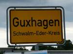 (287'633) - Ortstafel von Guxhagen am 6. Juni 2026