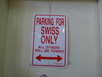 (207'014) - Plakat  Parking for Swiss only  am 3.