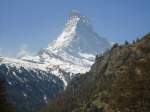 Kt. Wallis/268398/133372---das-matterhorn-von-zermatt (133'372) - Das Matterhorn von Zermatt aus am 22. April 2011