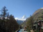 Kt. Wallis/268400/133374---zermatt-mit-dem-matterhorn (133'374) - Zermatt mit dem Matterhorn am 22. April 2011