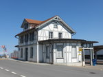 (169'931) - Der Bahnhof Heiden am 12. April 2016