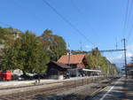 (198'281) - Der Bahnhof Ausserberg am 14. Oktober 2018