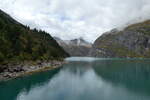 (280'133) - Der Zervreila-Stausee am 9.