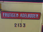 (181'681) - Routentafel an der Postkutsche  Frutigen-Adelboden  am 1.