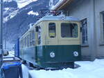 Grindelwald/873897/271255---wab-triebwagen---nr-112 (271'255) - WAB-Triebwagen - Nr. 112 - am 18. Januar 2025 im Bahnhof Grindelwald Grund